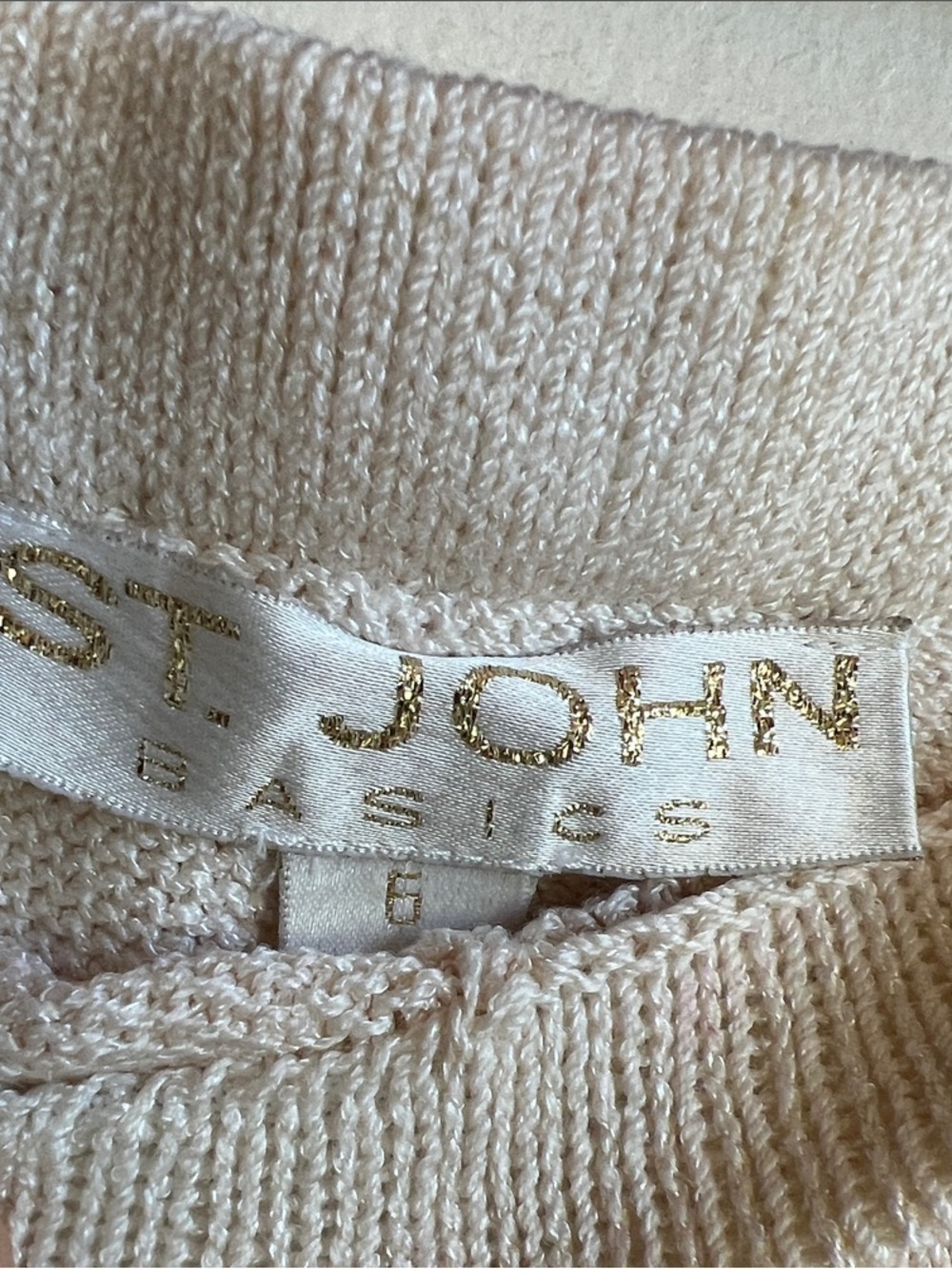 St. John Cream Knit Pull-On Pants - Picture 3 of 7